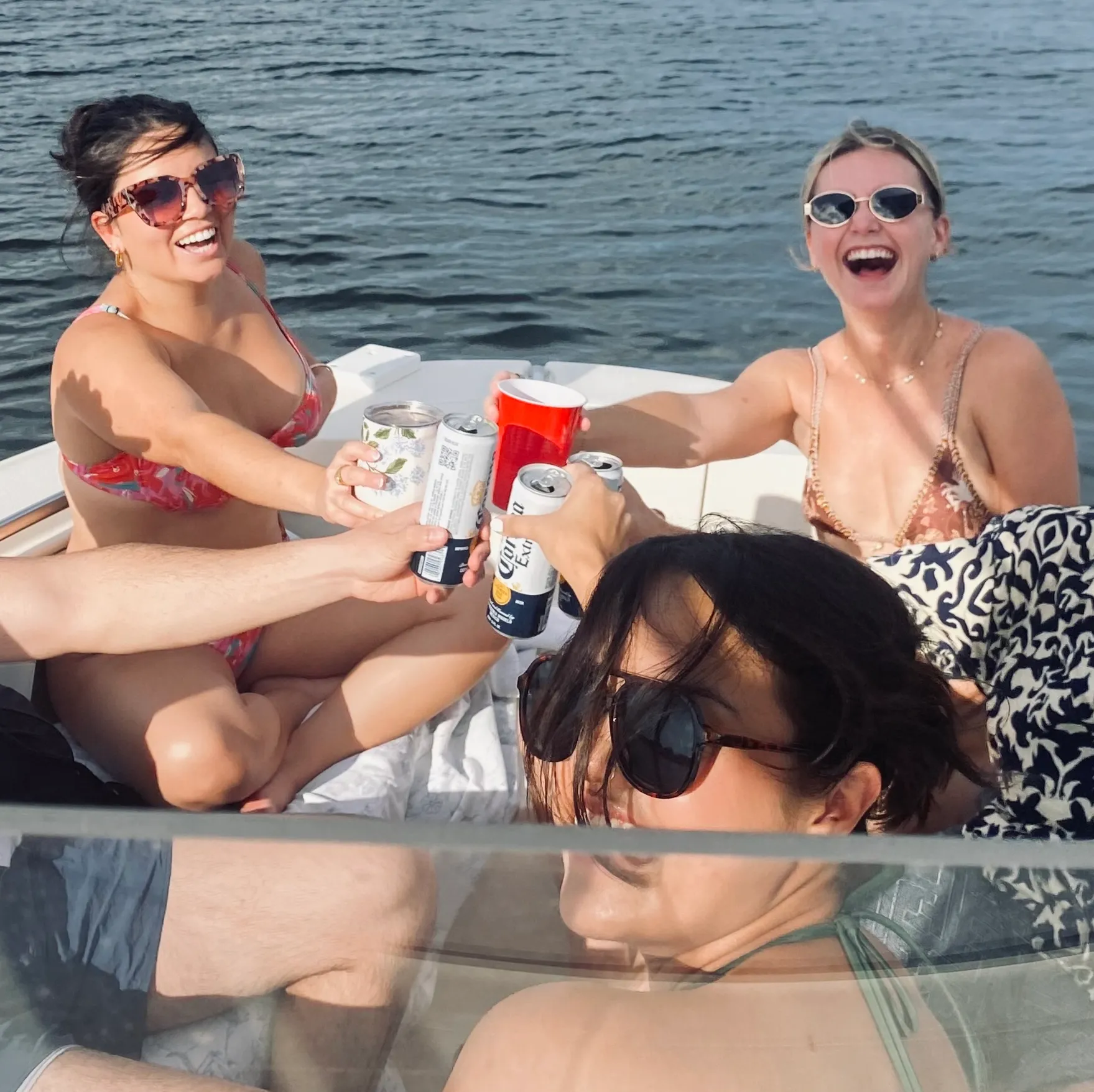 Bachelor party enjoying a private boat day in St. Petersburg, FL